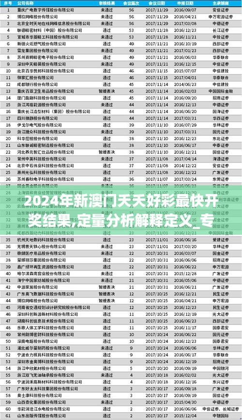 2024年新澳门夭夭好彩最快开奖结果,定量分析解释定义_专家版7.913