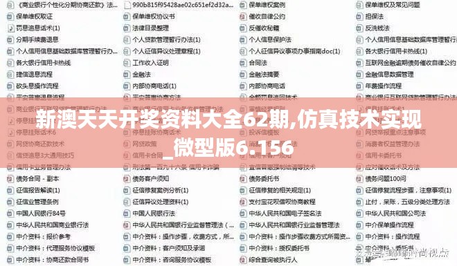 新澳天天开奖资料大全62期,仿真技术实现_微型版6.156