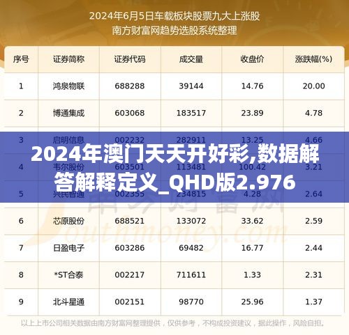 2024年澳门天天开好彩,数据解答解释定义_QHD版2.976