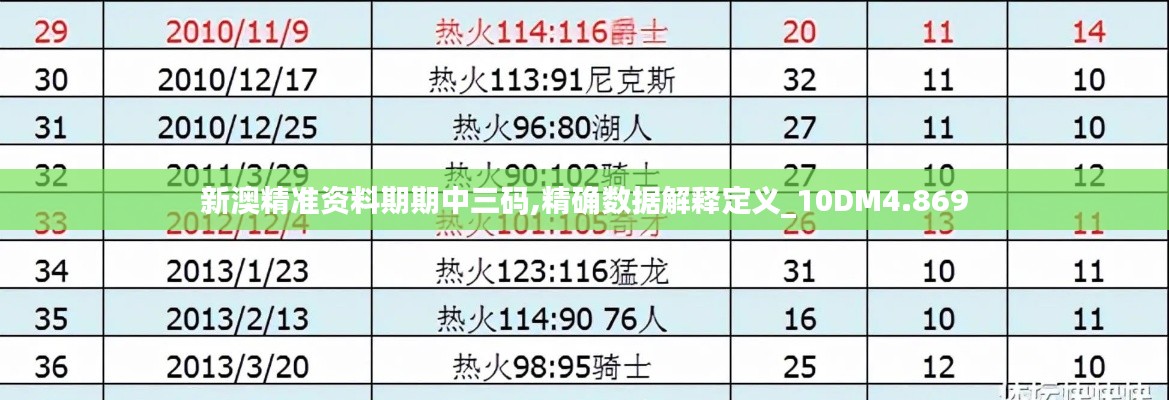 新澳精准资料期期中三码,精确数据解释定义_10DM4.869