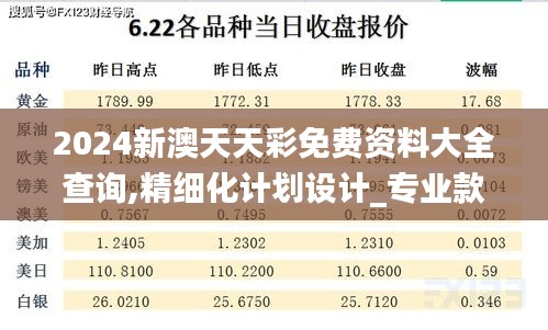 2024新澳天天彩免费资料大全查询,精细化计划设计_专业款5.639