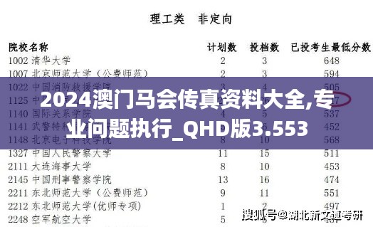 2024澳门马会传真资料大全,专业问题执行_QHD版3.553