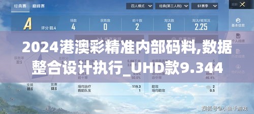 2024港澳彩精准内部码料,数据整合设计执行_UHD款9.344