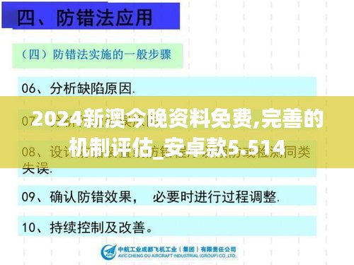 2024新澳今晚资料免费,完善的机制评估_安卓款5.514