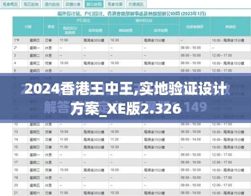 2024香港王中王,实地验证设计方案_XE版2.326