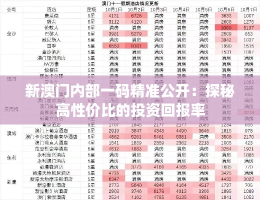 新澳门内部一码精准公开：探秘高性价比的投资回报率