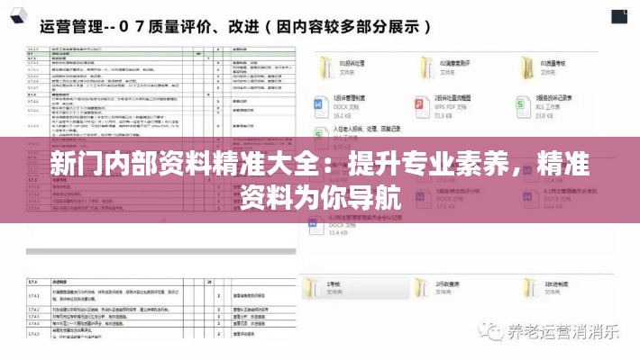 新门内部资料精准大全：提升专业素养，精准资料为你导航