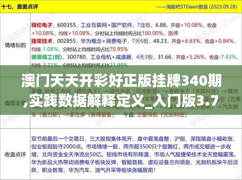 澳门天天开彩好正版挂牌340期,实践数据解释定义_入门版3.791