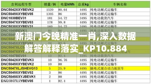 新澳门今晚精准一肖,深入数据解答解释落实_KP10.884