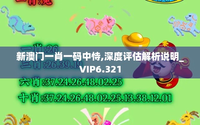 新澳门一肖一码中恃,深度评估解析说明_VIP6.321