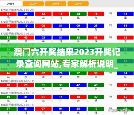 澳门六开奖结果2023开奖记录查询网站,专家解析说明_Harmony8.594