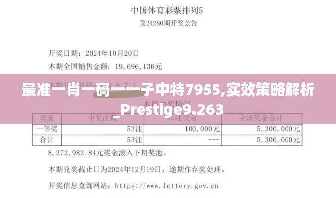 最准一肖一码一一子中特7955,实效策略解析_Prestige9.263