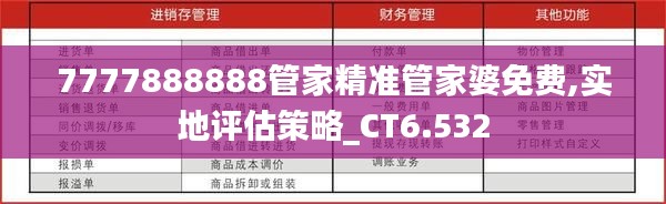 7777888888管家精准管家婆免费,实地评估策略_CT6.532