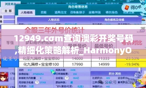 12949.cσm查询澳彩开奖号码,精细化策略解析_HarmonyOS4.324