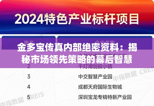 金多宝传真内部绝密资料：揭秘市场领先策略的幕后智慧