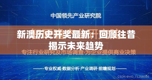 新澳历史开奖最新：回顾往昔揭示未来趋势