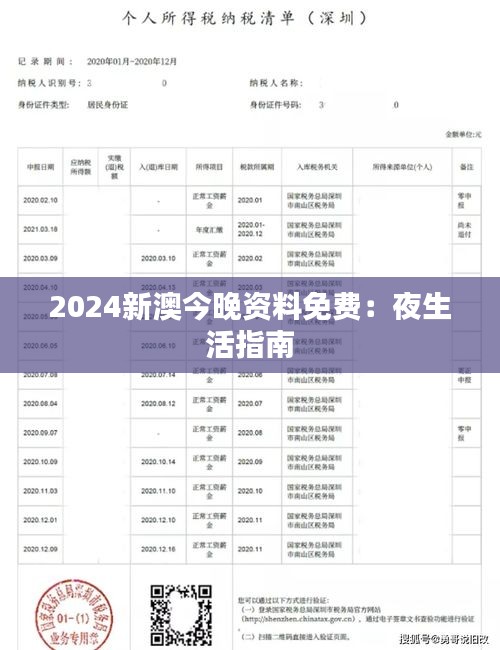 2024新澳今晚资料免费：夜生活指南